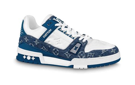 louis vuitton sneakers blue monogram|Louis Vuitton lv sneakers.